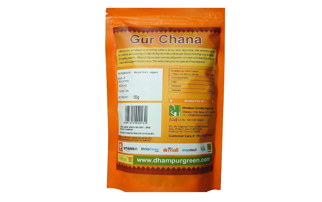 Dhampur Green Gur Chana    Pack  750 grams